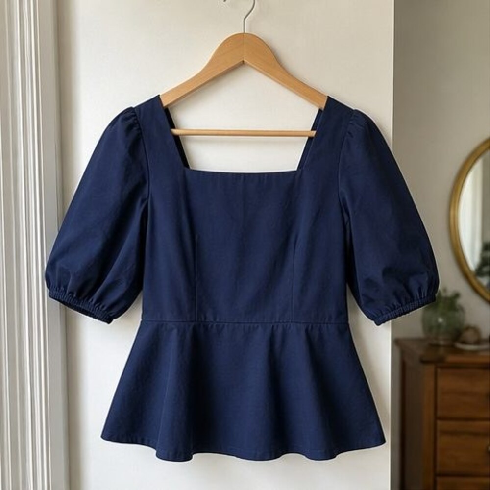 Teal Peplum Top